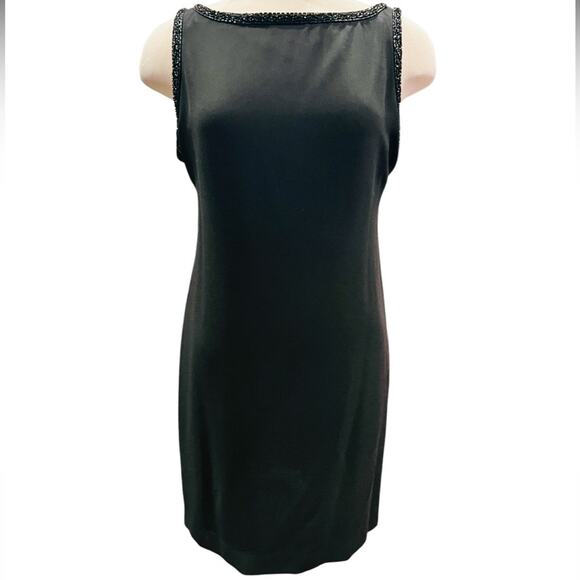 Laundry by Shelli Segal Beaded Sleeveless Low Back Dresss Size 14 NWT - Picture 3 of 8